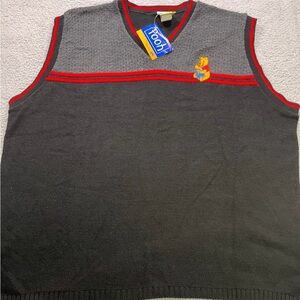 Vtg Winnie The Pooh Disney 100 Acre Wood Sweater Vest 3XL NWT